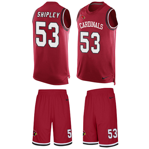 Men's Limited A.Q. Shipley Nike Jersey Red - #53 Tank Top Suit NFL Arizona Cardinals